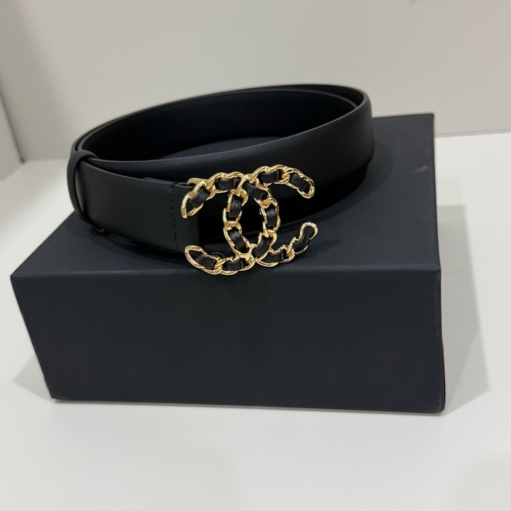 Chanel black belt